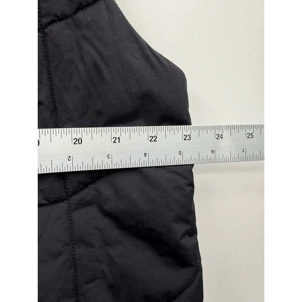 The North Face Mens Quilted Black Vest Size L Insulated Snap‎ Front Pockets